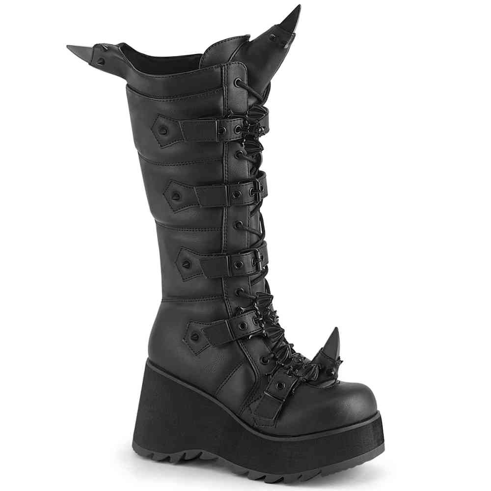 DemoniaCult - SCENE-157 Plattformstiefel - Schwarz